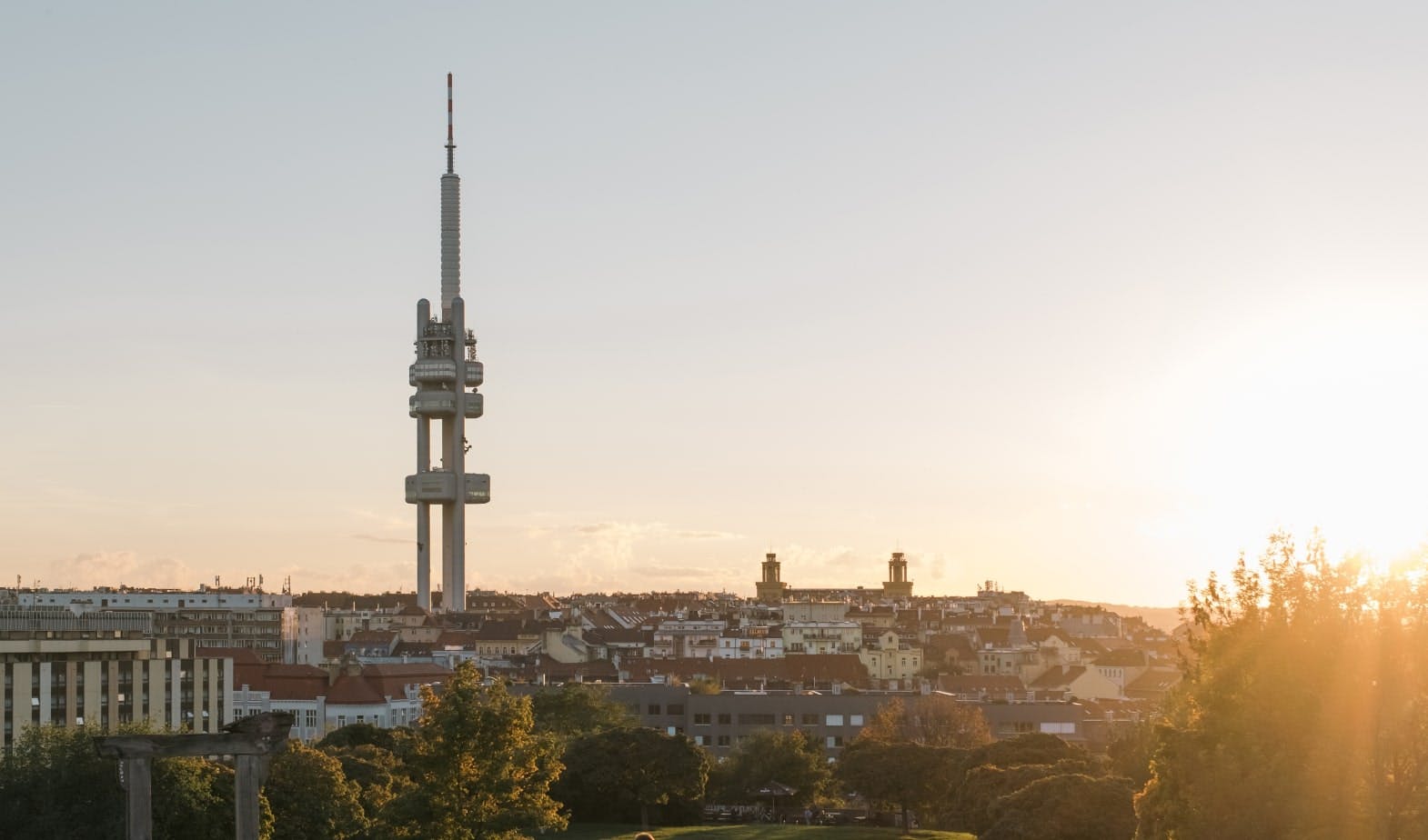 Žižkovská věž, panorama Prahy