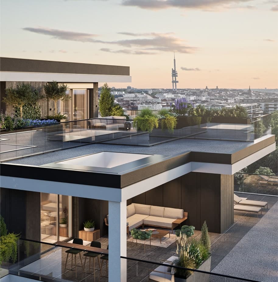 Žižkovské Zahrady terasa